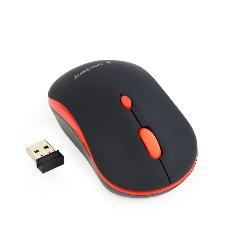 Миша Gembird USB, 1600 dpi, червона фото1
