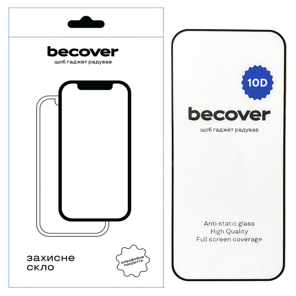 Захисне скло BeCover для Xiaomi Redmi Note 14 5G Black 10D (712727) фото1