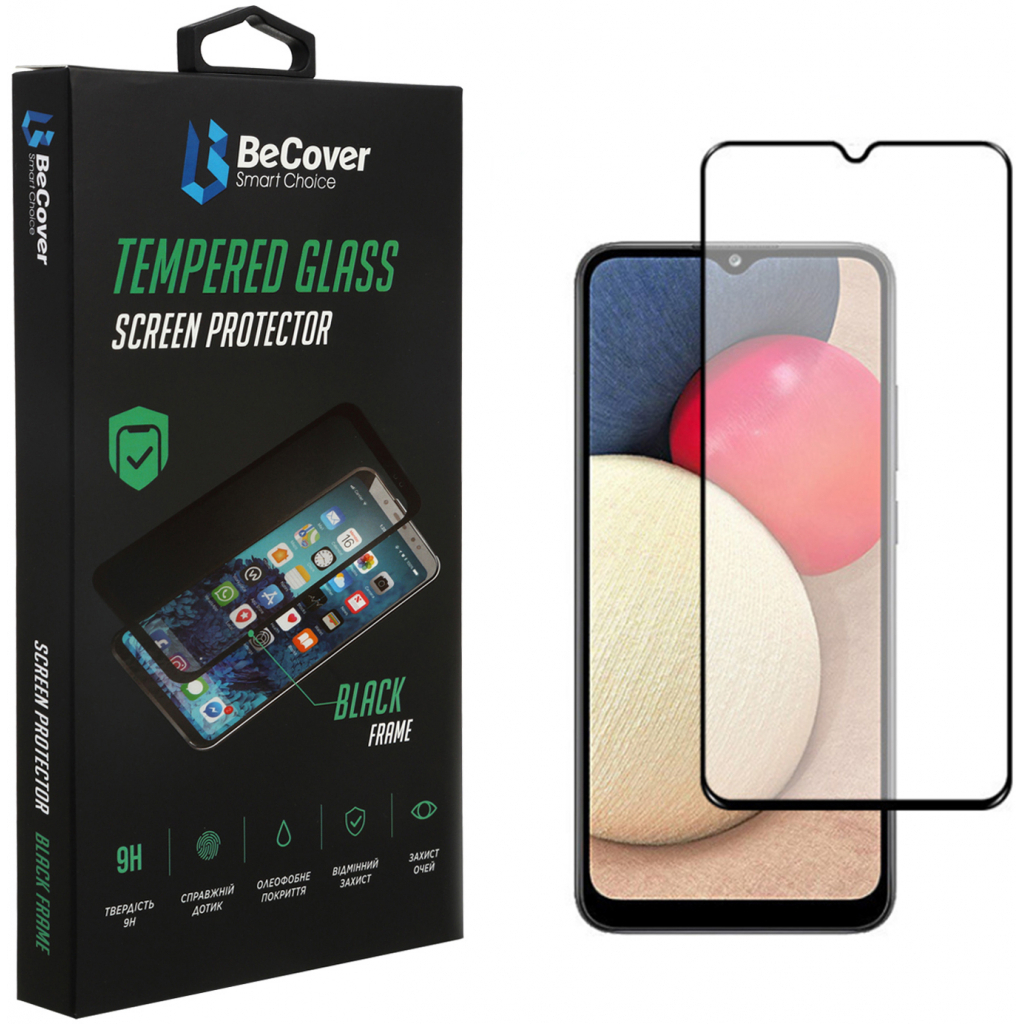 Захисне скло BeCover для Samsung Galaxy A03s SM-A037 Black (706776) фото1