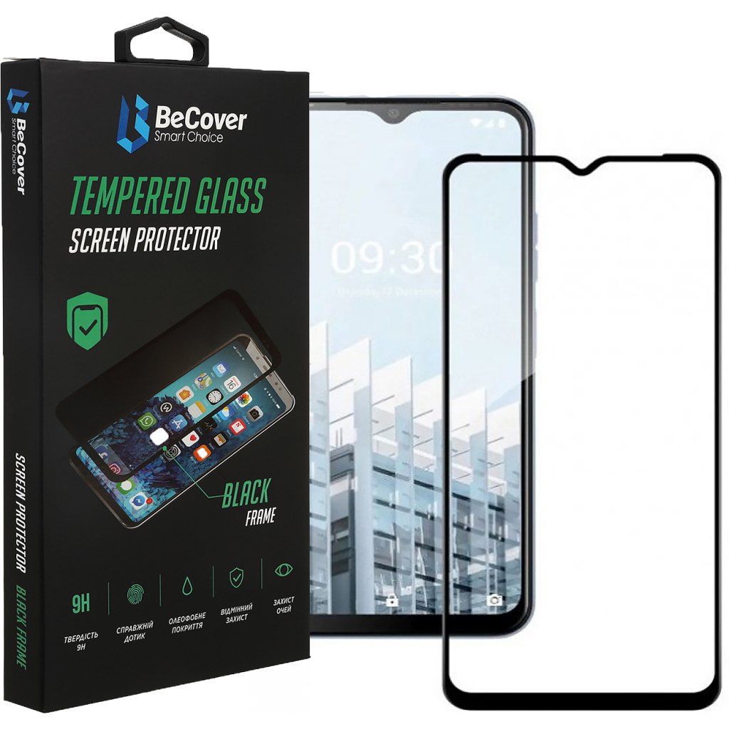 Защитное стекло BeCover для Tecno Pop 6 Pro (BE8) Black (708556) фото1
