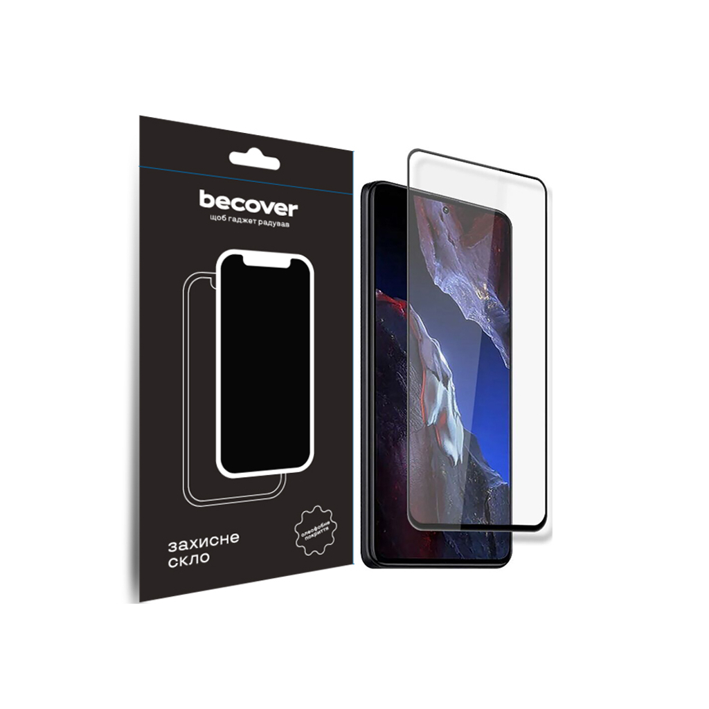 Захисне скло BeCover для Xiaomi Poco F5 Pro Black (709744) фото1