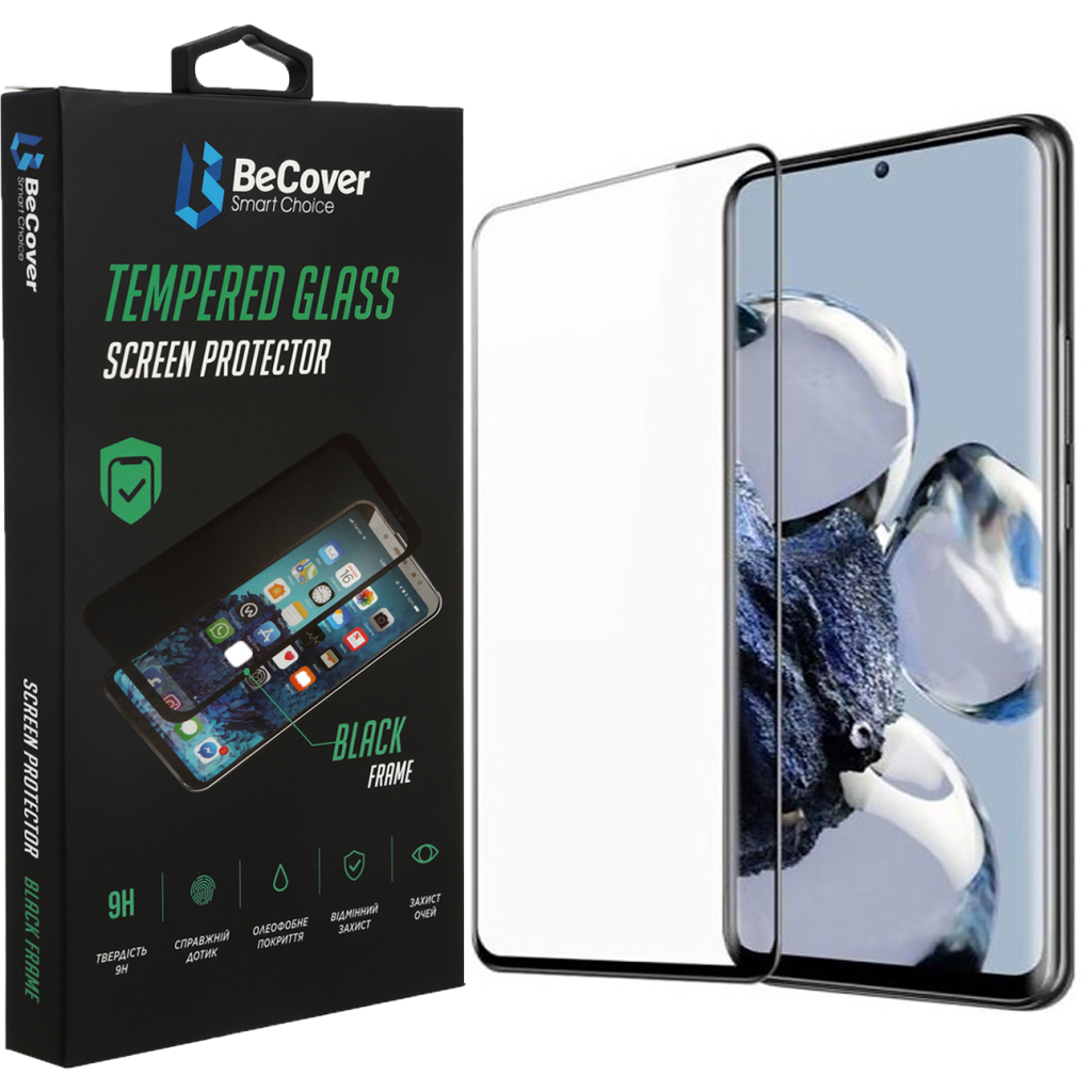 Захисне скло BeCover для Xiaomi 12T/12T Pro Black (708558) фото1