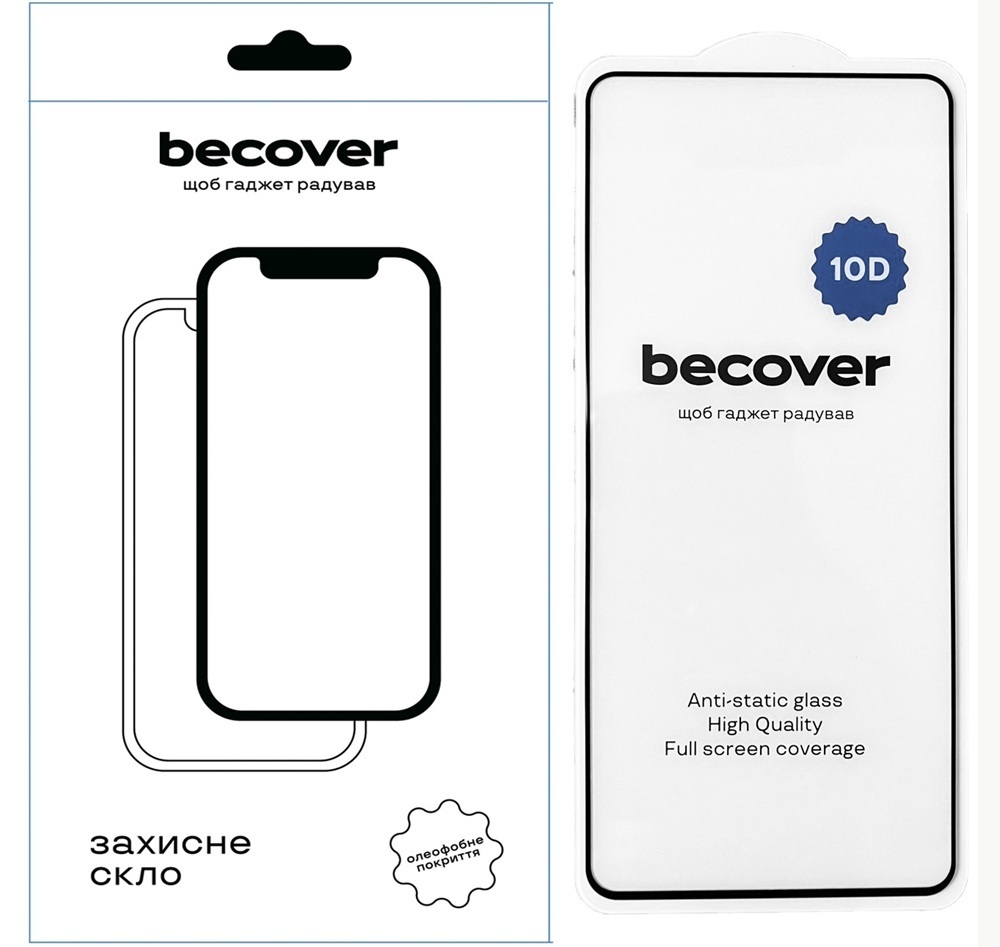 Захисне скло BeCover для Realme 12 Pro 5G 10D Black (711346) фото1