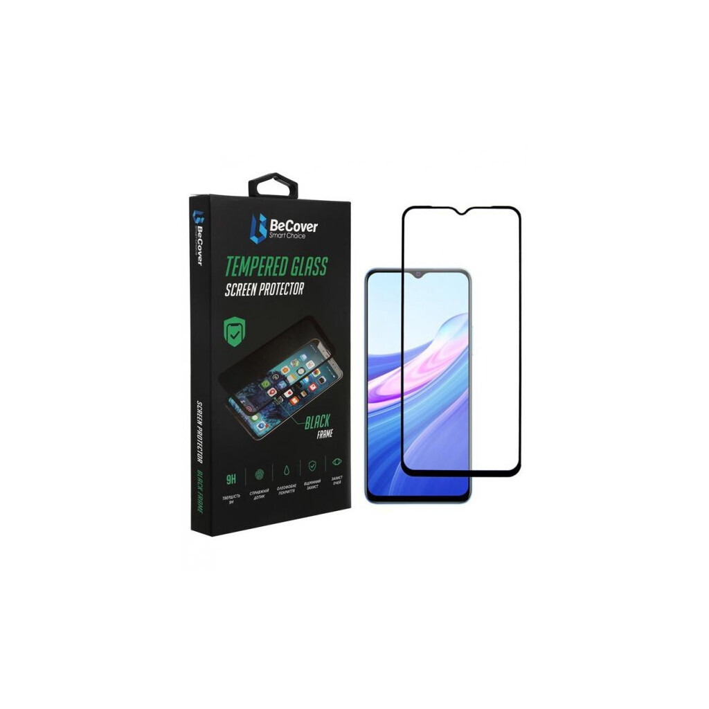 Захисне скло BeCover для Vivo Y33s/Y21 Black (707248) фото1