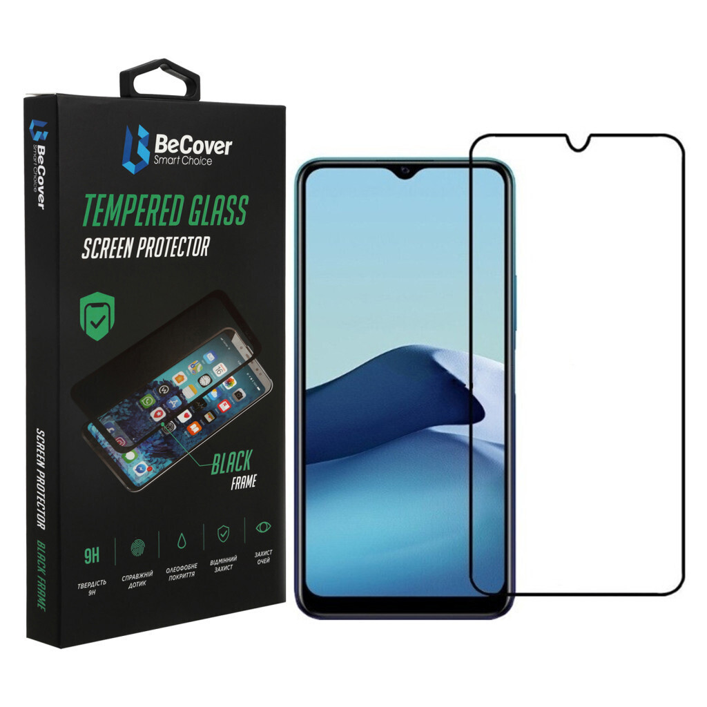 Захисне скло BeCover для Vivo Y11s Black (707312) фото1