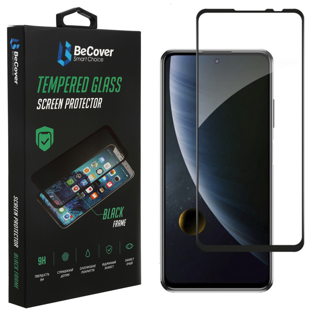 Захисне скло BeCover для ZTE Blade V30 Black (706914) фото1