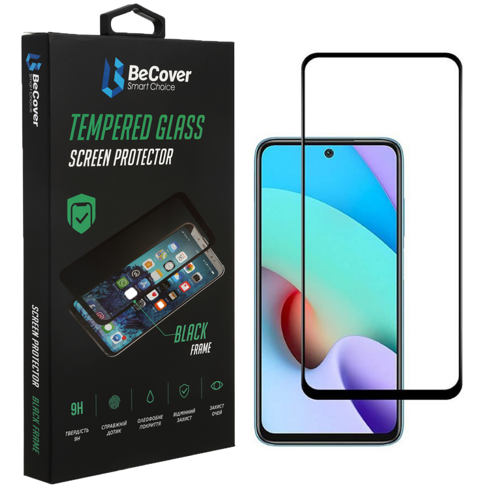 Защитное стекло BeCover для Xiaomi Redmi 10 2022/10 Prime 2022 Black (708151) фото1