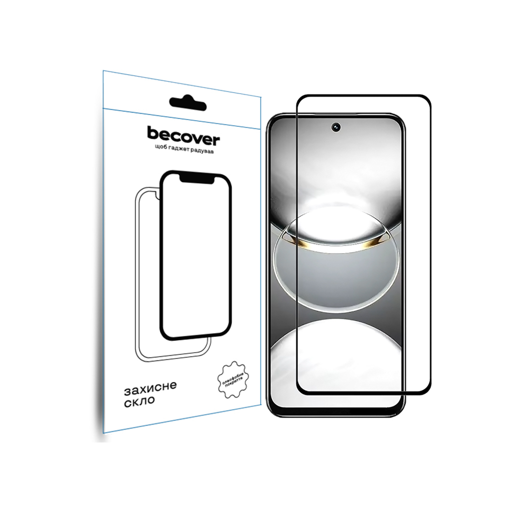 Захисне скло BeCover для Tecno Spark 30 (KL6) Black (712500) фото1
