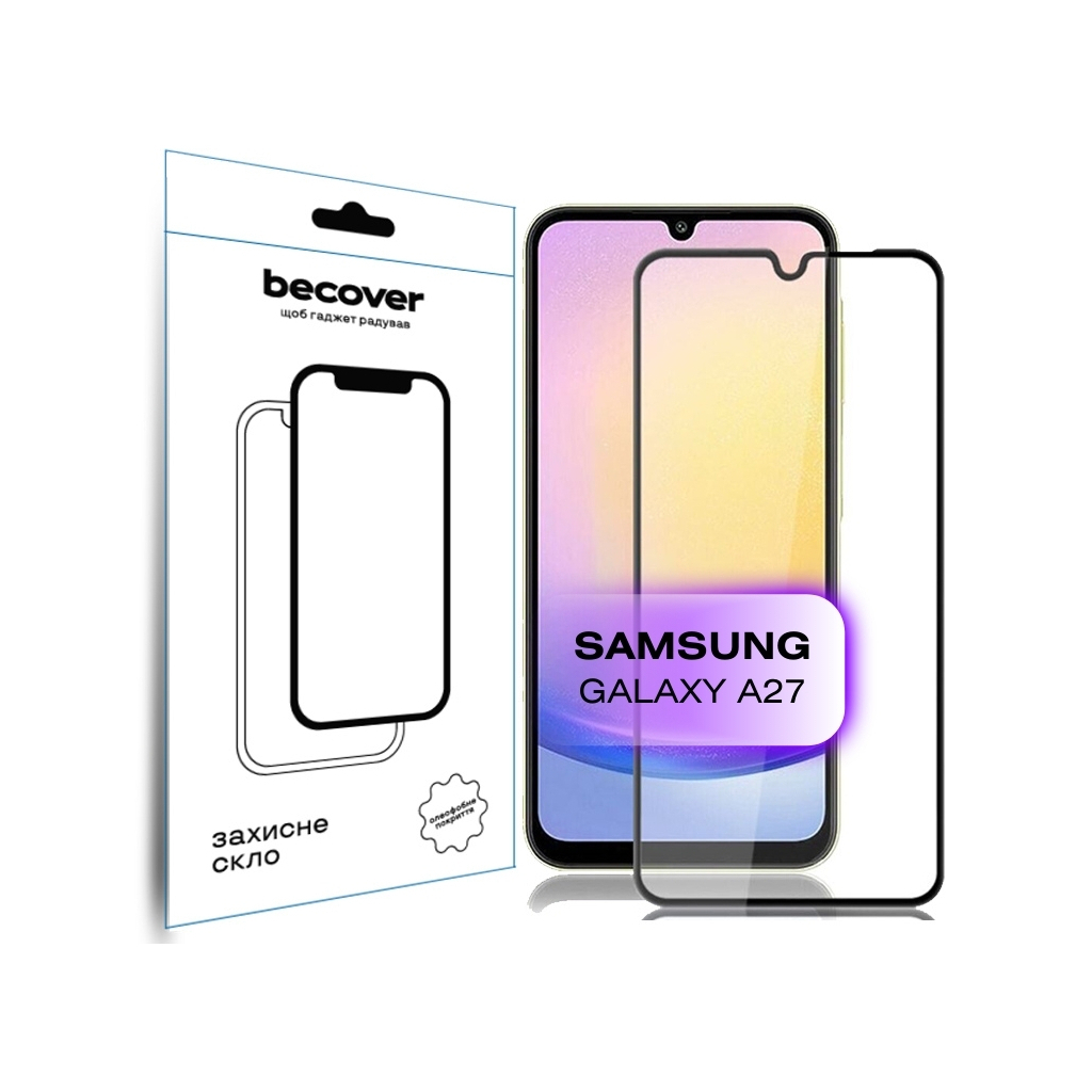 Захисне скло BeCover для Samsung Galaxy А27 SM-A276 Black (714914) фото1