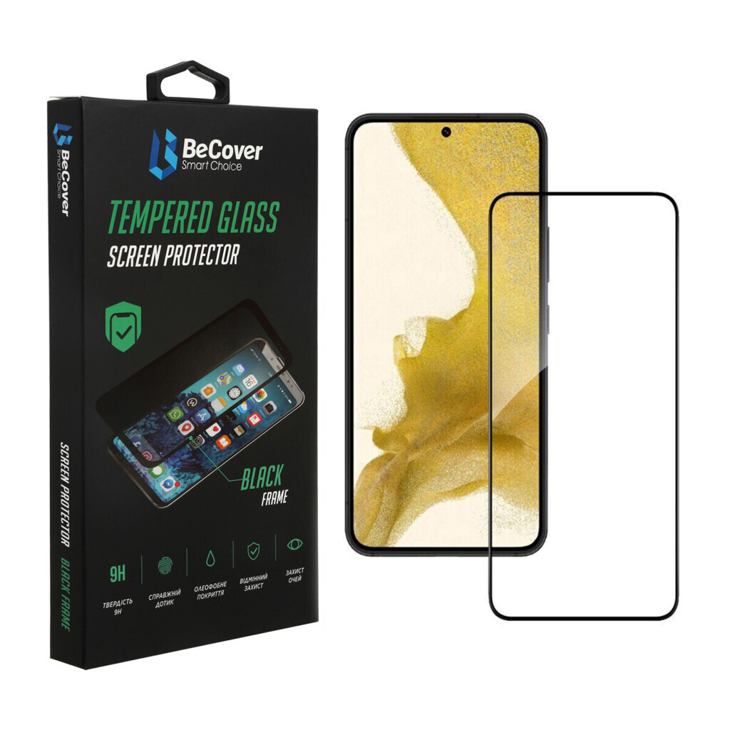 Захисне скло BeCover для Samsung Galaxy S22 SM-S901 Black (707314) фото1