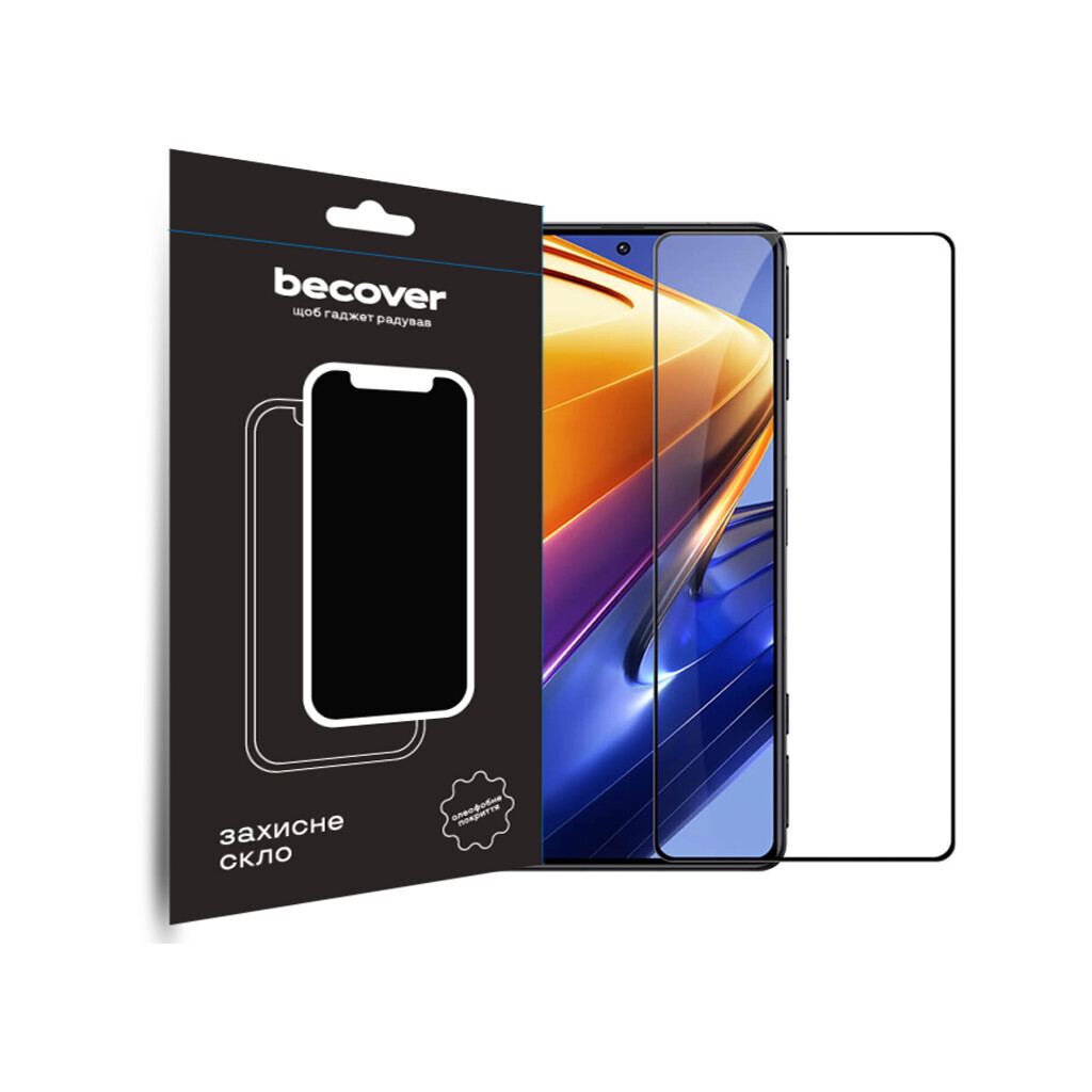Захисне скло BeCover для Tecno Spark 20 (KJ5n) Black (710626) фото1