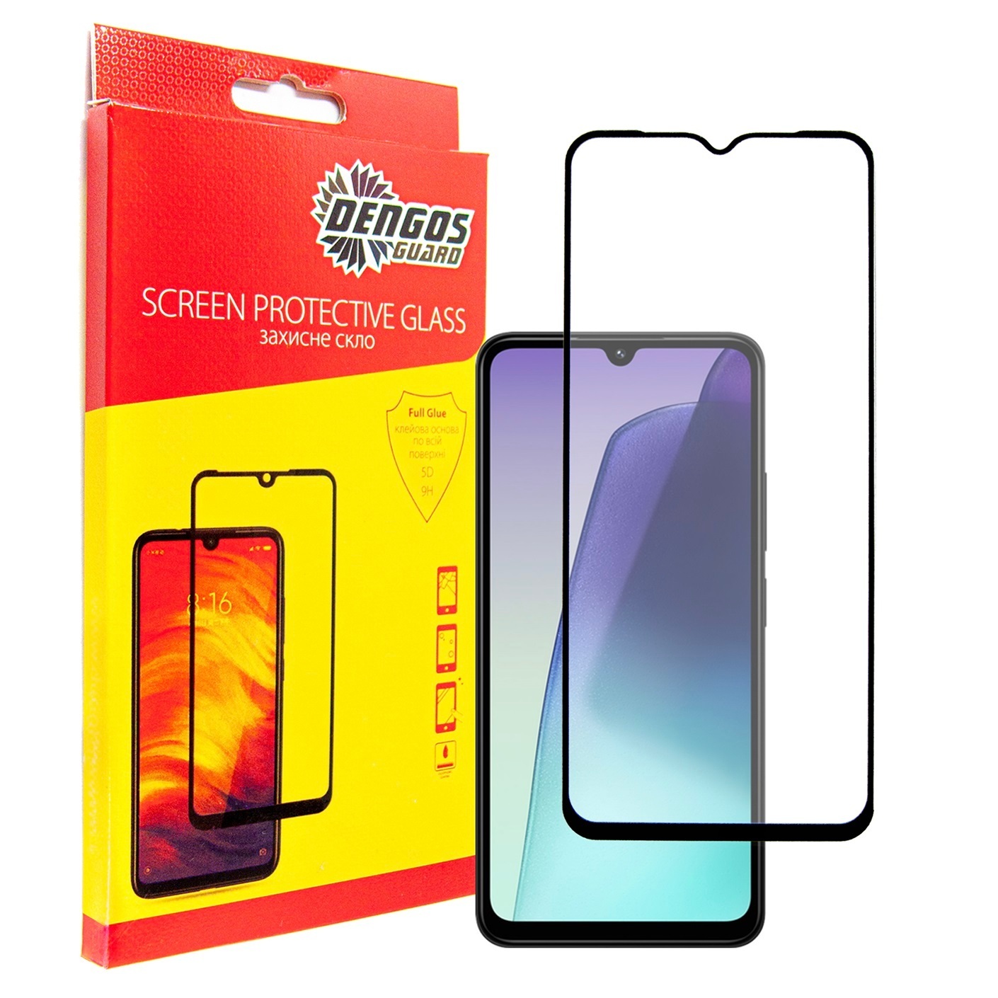 Захисне скло Dengos для Xiaomi Redmi 14C Black Full Glue (TGFG-379) фото1