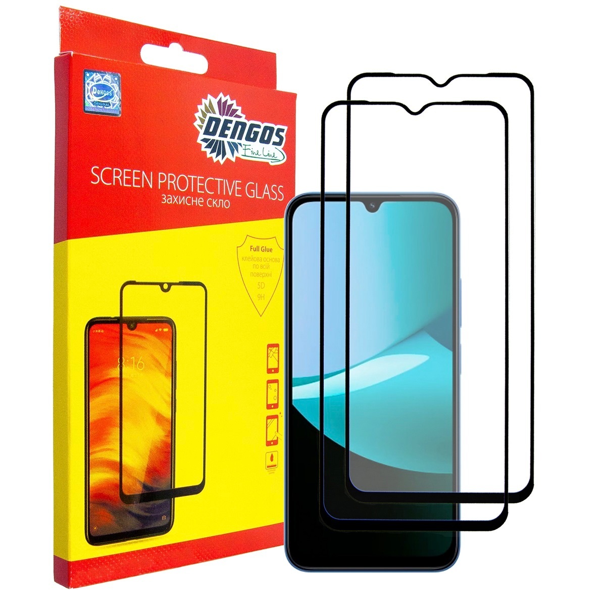 Захисне скло Dengos для Xiaomi Redmi 15C Black Full Glue (DG-TG2P-88) 2 шт. фото1