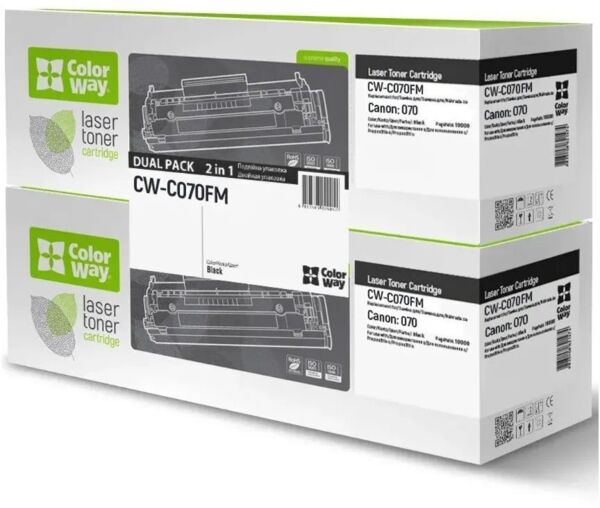 Картридж лазерный ColorWay Canon (070) MF461w/463dw/465dw/LBP243dw/246dw Black Dual Pack (CW-C070FM)
