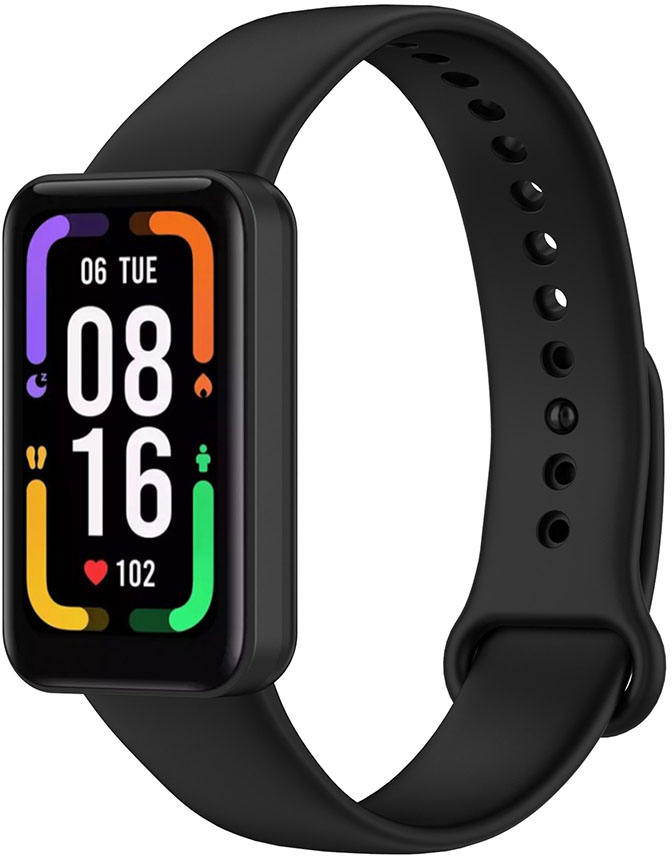Силиконовый ремешок BeCover для Xiaomi Redmi Smart Band Pro Black (707168) фото1