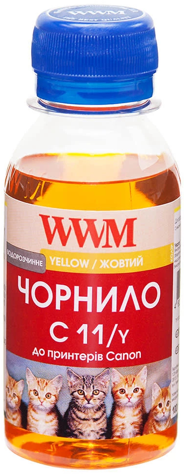 Чернила WWM Canon CL-511С/CL-513С/CLI-521Y Yellow 100 г (C11/Y-2) фото1