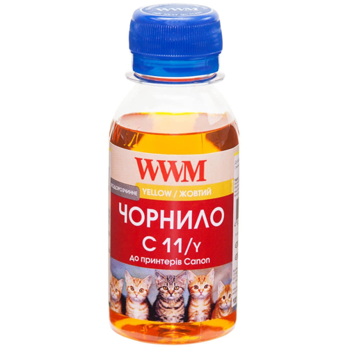 Чернила WWM Canon CL-511С/CL-513С/CLI-521Y Yellow 100 г  (C11/Y-2)