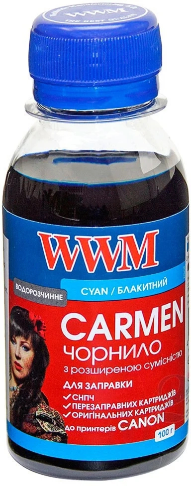 Чернила WWM Canon Universal Carmen Cyan 100 г (CU/C-2) фото1