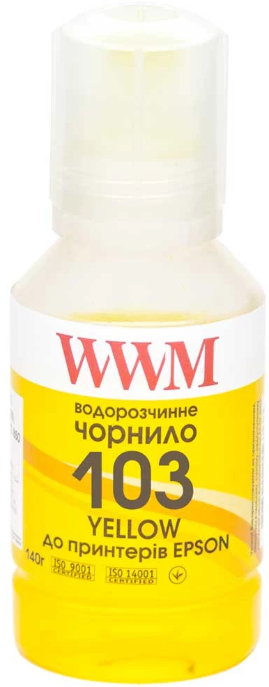 Чернила WWM Epson L3100/3110/3150 Yellow 140 г (E103Y) фото1