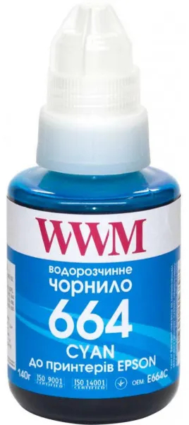 Чернила WWM Epson L110/210/300 Cyan 140 г (E664C) фото1