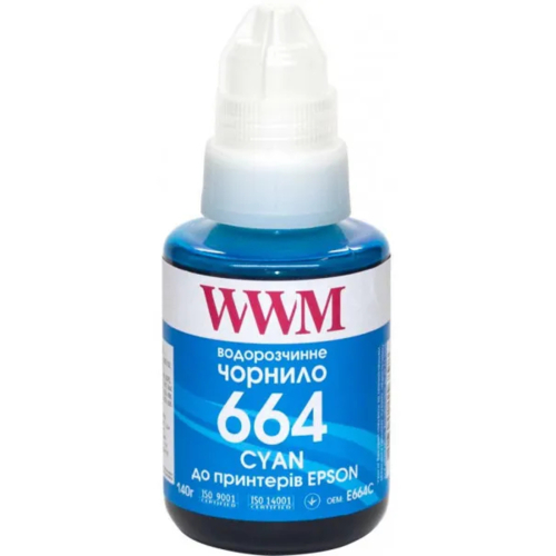 Чернила WWM Epson L110/210/300 Cyan 140 г  (E664C)