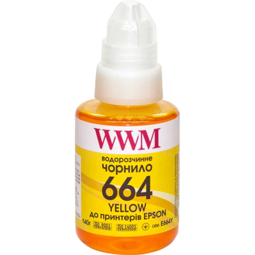 Чернила WWM Epson L110/210/300 Yellow 140 г  (E664Y)