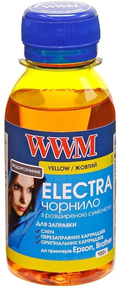 Чернила WWM Epson Universal Electra Yellow Pigment 100г (EU/Y-2) фото1