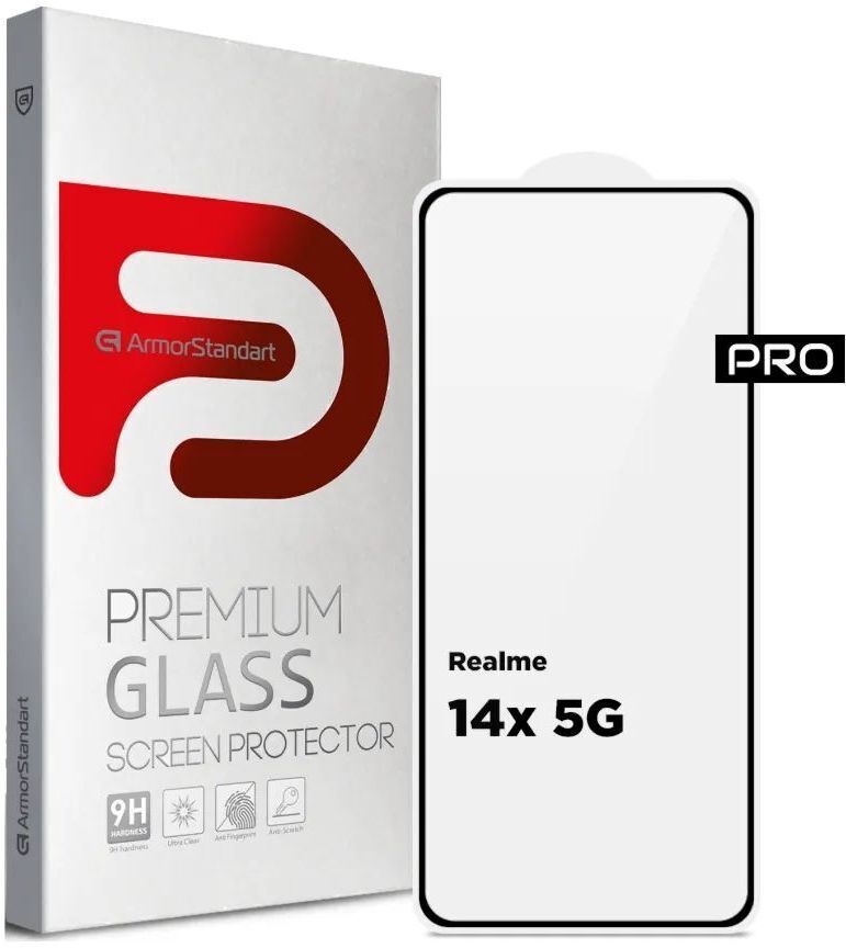 Защитное стекло Armorstandart Pro Realme 14x 5G Black (ARM83557) фото1