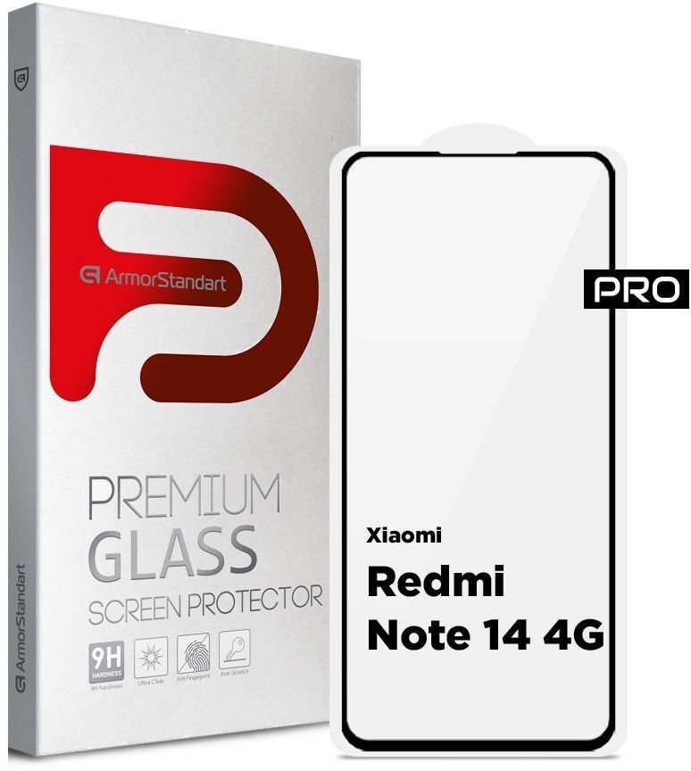 Защитное стекло Armorstandart Pro Xiaomi Redmi Note 14 4G Black (ARM79679) фото1