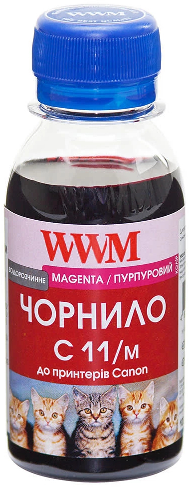 Чернила WWM Canon CL-511С/CL-513С/CLI-521M Magenta 100 г (C11/M-2) фото1