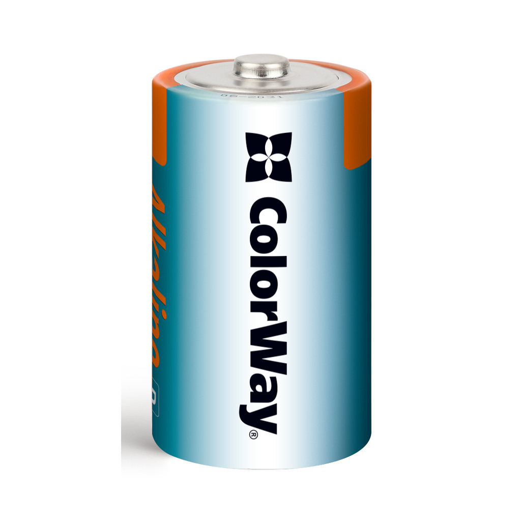 Батарейка ColorWay Alkaline Power D/LR20 BL 2шт (CW-BALR20-2BL) фото1