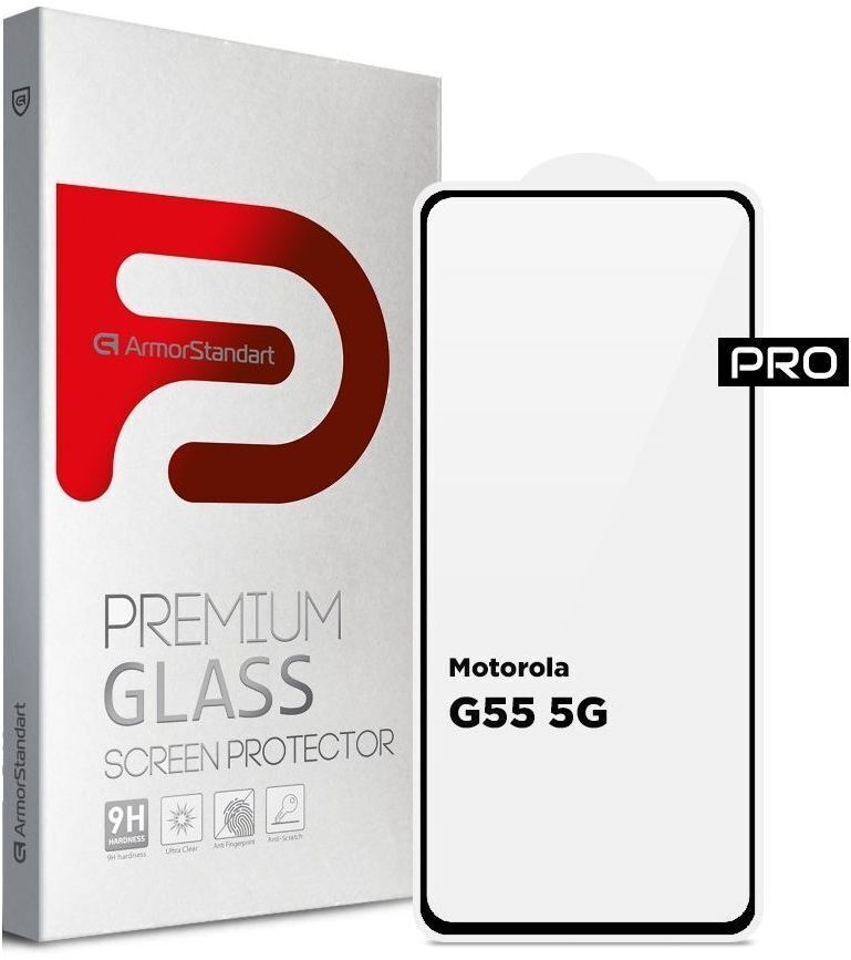 Защитное стекло Armorstandart Pro Motorola G55 5G Black (ARM81170) фото1
