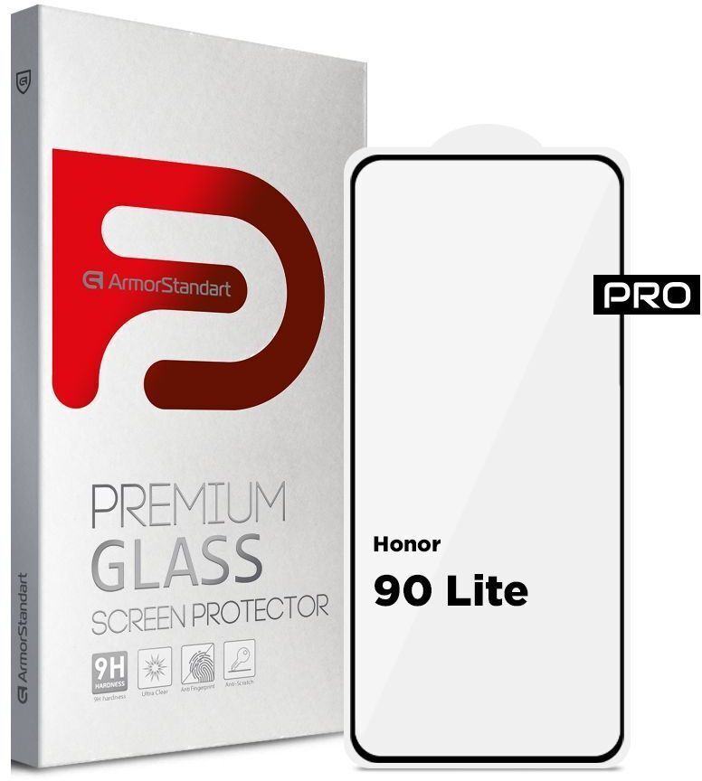 Защитное стекло Armorstandart Pro Honor 90 Lite Black (ARM73683) фото1