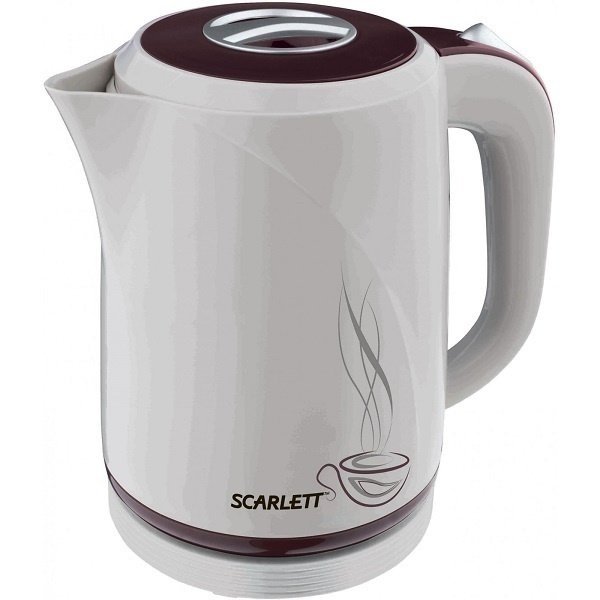  Електричний чайник Scarlett SC-028 (білий з виноградним) (SC-028 (білий з виноградо) фото