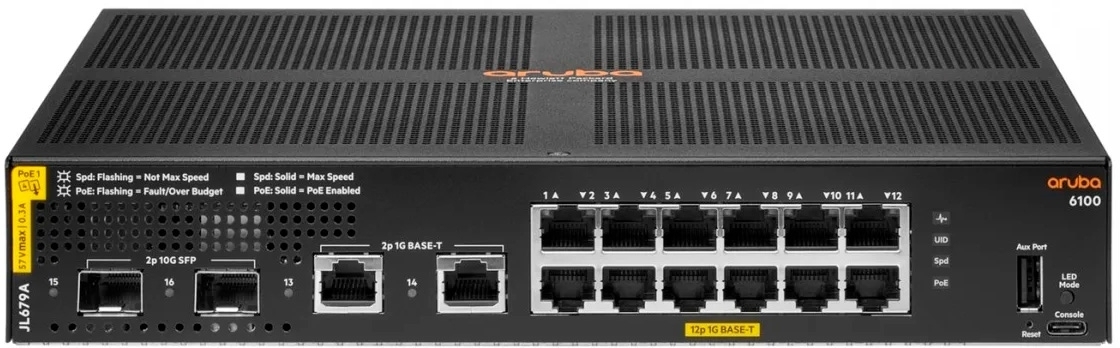 Комутатор Aruba 6100 12G CL4 2SFP+139W (JL679A) фото1