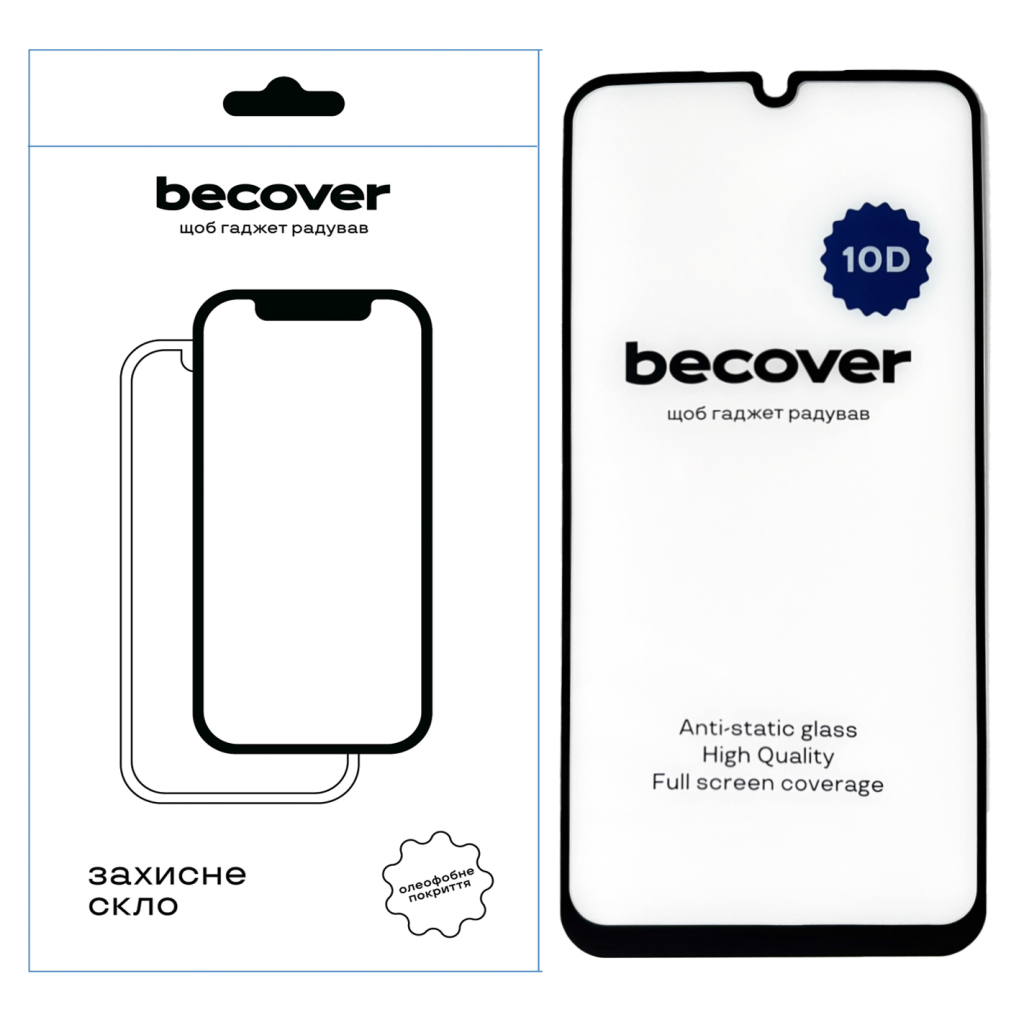 Защитное стекло BeCover Samsung Galaxy A24 4G SM-A245 10D Black (711350) фото1