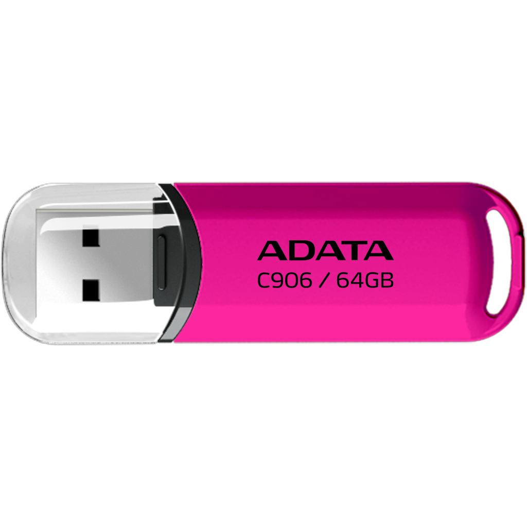 USB флеш накопичувач ADATA 64GB C906 Pink USB 2.0 (AC906-64G-RPP) фото1