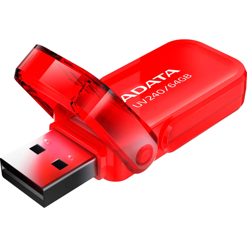 USB флеш накопичувач ADATA 64GB AUV 240 Red USB 2.0 (AUV240-64G-RRD) фото1