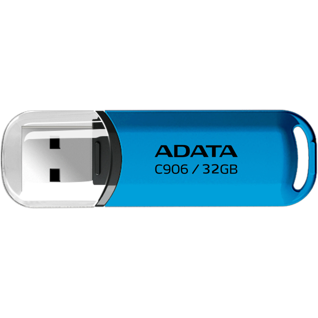 USB флеш накопичувач ADATA 32GB C906 Blue USB 2.0 (AC906-32G-RWB) фото1