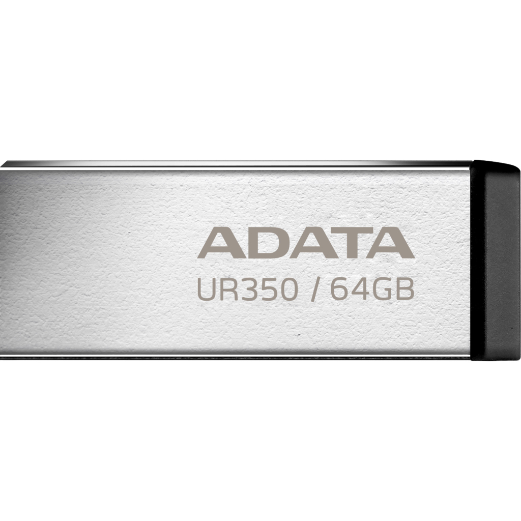 USB флеш накопичувач ADATA 64GB UR350 Silver-Black USB 3.2 (UR350-64G-RSR/BK) фото1