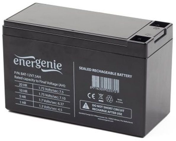 Акумуляторна батарея EnerGenie 12V 7.2AH AGM (BAT-12V7.2AH) фото1