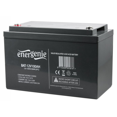 Акумуляторна батарея EnerGenie 12В 100AH AGM (BAT-12V100AH) фото1