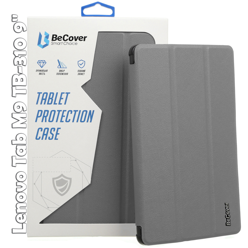 Чехол-книжка BeCover Smart для Lenovo Tab M9 TB-310FU Gray (709224) фото1