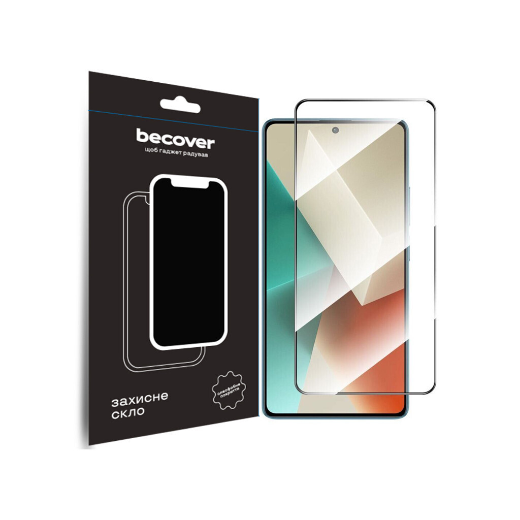 Защитное стекло BeCover Xiaomi Redmi Note 13 Pro Black (710364) фото1