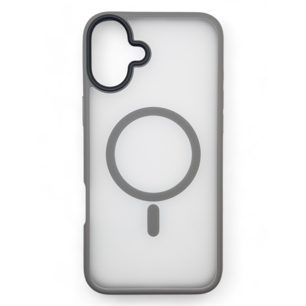 Чохол-накладка BeCover Metal Buttons Case MagSafe для Apple iPhone 16 Gray (712092) фото1