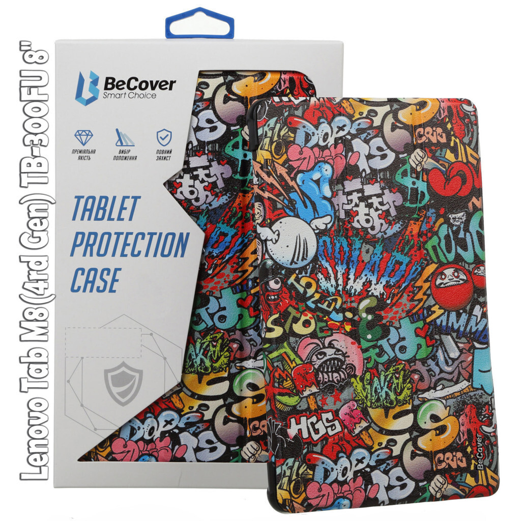 Чехол-книжка BeCover Smart для Lenovo Tab M8 (4rd Gen) TB-300FU Graffiti (709218) фото1