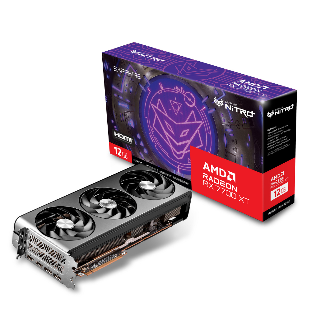 Видеокарта Sapphire NITRO+ AMD Radeon RX 7700 XT Gaming OC 12GB GDDR6 (11335-02-20G) фото1