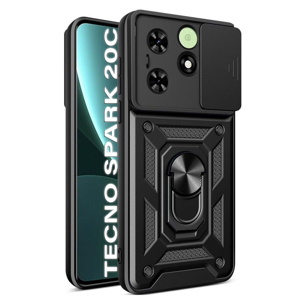 Чохол до мобільного телефона BeCover Military Tecno Spark 20C (BG7n) Black (710685) фото1