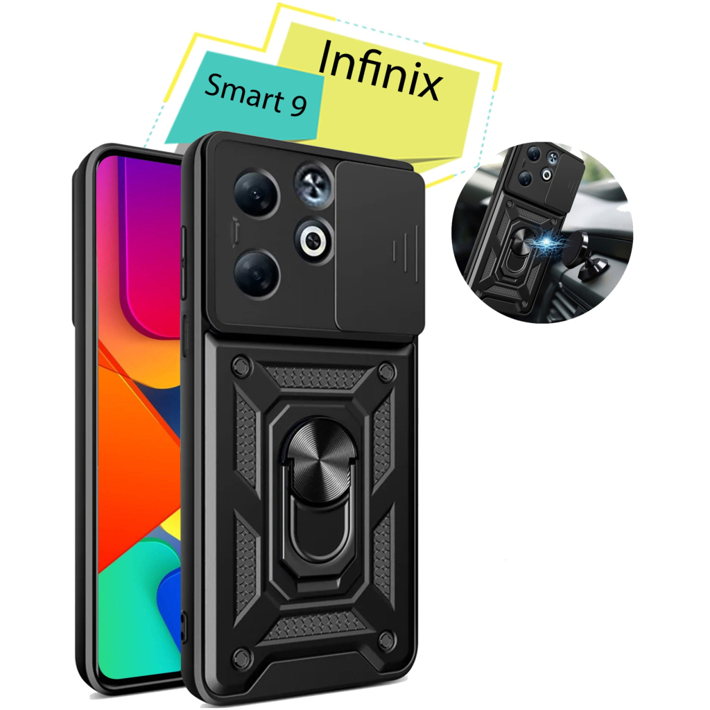 Чохол-накладка BeCover Military для Infinix Smart 9 (X6532) Black (713049) фото1