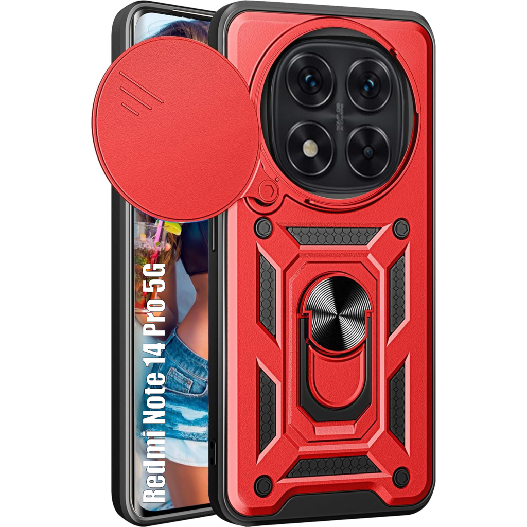 Чохол-накладка BeCover Military для Xiaomi Redmi Note 14 Pro 5G Red (713096) фото1